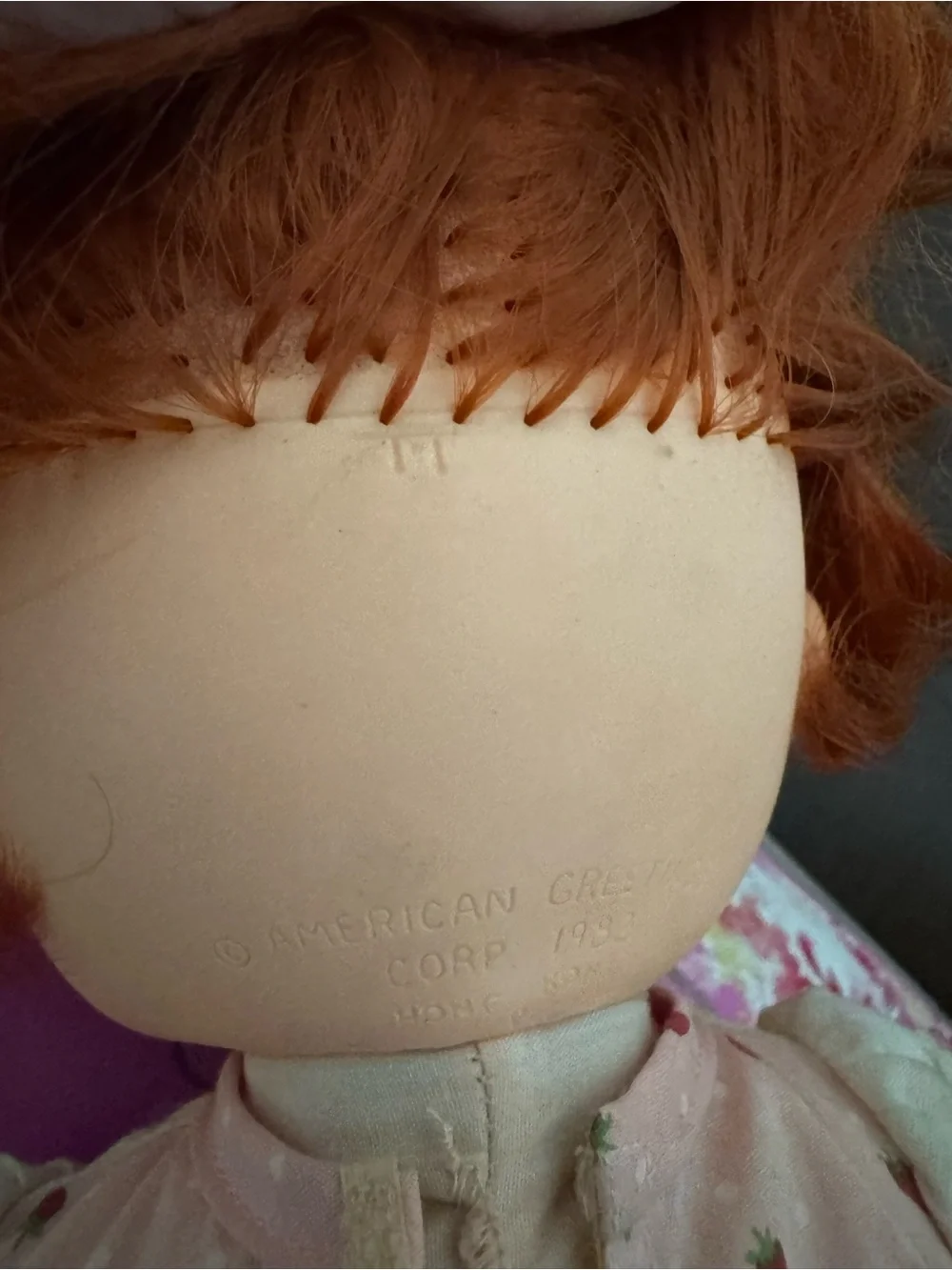 American Greetings Strawberry Shortcake Red-Haired Baby Doll in Pink Outfit